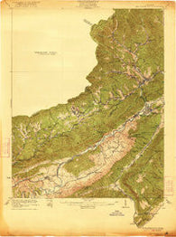 Big Stone Gap Virginia Historical topographic map, 1:62500 scale, 15 X 15 Minute, Year 1922