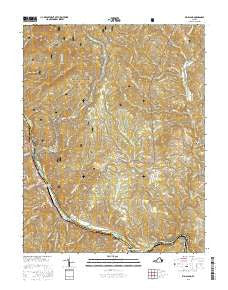 Big Island Virginia Current topographic map, 1:24000 scale, 7.5 X 7.5 Minute, Year 2016