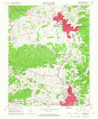 Blacksburg Virginia Historical topographic map, 1:24000 scale, 7.5 X 7.5 Minute, Year 1965
