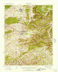 Blacksburg Virginia Historical topographic map, 1:62500 scale, 15 X 15 Minute, Year 1932