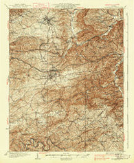 Blacksburg Virginia Historical topographic map, 1:62500 scale, 15 X 15 Minute, Year 1937