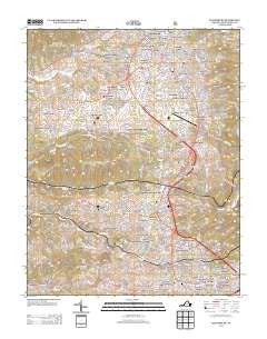 Blacksburg Virginia Historical topographic map, 1:24000 scale, 7.5 X 7.5 Minute, Year 2013