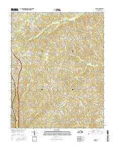 Blairs Virginia Current topographic map, 1:24000 scale, 7.5 X 7.5 Minute, Year 2016