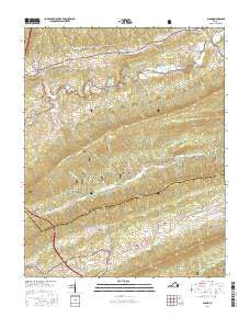 Bland Virginia Current topographic map, 1:24000 scale, 7.5 X 7.5 Minute, Year 2016