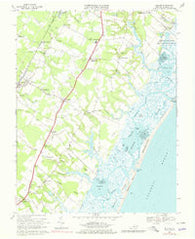 Bloxom Virginia Historical topographic map, 1:24000 scale, 7.5 X 7.5 Minute, Year 1968
