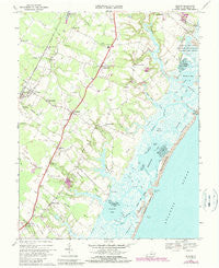 Bloxom Virginia Historical topographic map, 1:24000 scale, 7.5 X 7.5 Minute, Year 1968