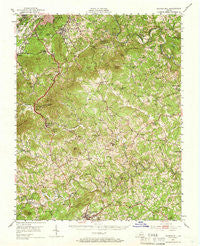 Boones Mill Virginia Historical topographic map, 1:62500 scale, 15 X 15 Minute, Year 1951
