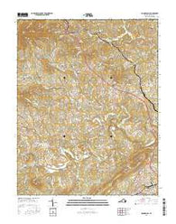 Boones Mill Virginia Current topographic map, 1:24000 scale, 7.5 X 7.5 Minute, Year 2016