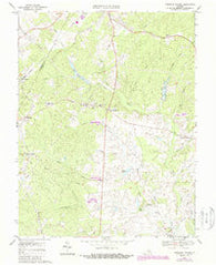 Boswells Tavern Virginia Historical topographic map, 1:24000 scale, 7.5 X 7.5 Minute, Year 1970