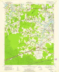 Bowers Hill Virginia Historical topographic map, 1:24000 scale, 7.5 X 7.5 Minute, Year 1955