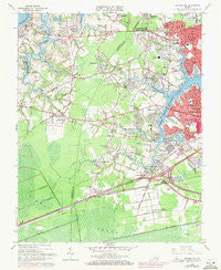 Bowers Hill Virginia Historical topographic map, 1:24000 scale, 7.5 X 7.5 Minute, Year 1965