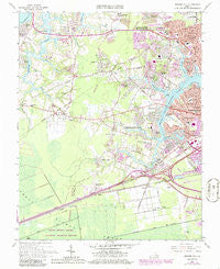 Bowers Hill Virginia Historical topographic map, 1:24000 scale, 7.5 X 7.5 Minute, Year 1965