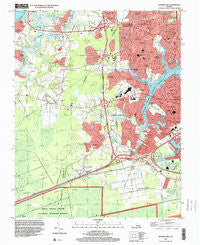 Bowers Hill Virginia Historical topographic map, 1:24000 scale, 7.5 X 7.5 Minute, Year 1994