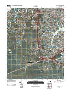 Bowers Hill Virginia Historical topographic map, 1:24000 scale, 7.5 X 7.5 Minute, Year 2011