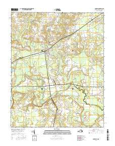 Boykins Virginia Current topographic map, 1:24000 scale, 7.5 X 7.5 Minute, Year 2016