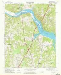 Bracey Virginia Historical topographic map, 1:24000 scale, 7.5 X 7.5 Minute, Year 1968