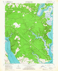Brandon Virginia Historical topographic map, 1:24000 scale, 7.5 X 7.5 Minute, Year 1965