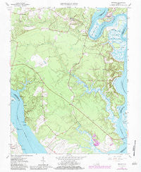 Brandon Virginia Historical topographic map, 1:24000 scale, 7.5 X 7.5 Minute, Year 1965