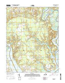 Brandon Virginia Current topographic map, 1:24000 scale, 7.5 X 7.5 Minute, Year 2016