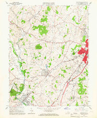 Bridgewater Virginia Historical topographic map, 1:24000 scale, 7.5 X 7.5 Minute, Year 1964