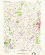 Bridgewater Virginia Historical topographic map, 1:24000 scale, 7.5 X 7.5 Minute, Year 1964