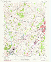 Bridgewater Virginia Historical topographic map, 1:24000 scale, 7.5 X 7.5 Minute, Year 1964