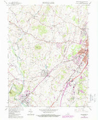 Bridgewater Virginia Historical topographic map, 1:24000 scale, 7.5 X 7.5 Minute, Year 1964