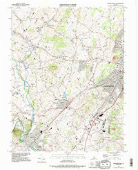 Bridgewater Virginia Historical topographic map, 1:24000 scale, 7.5 X 7.5 Minute, Year 1989