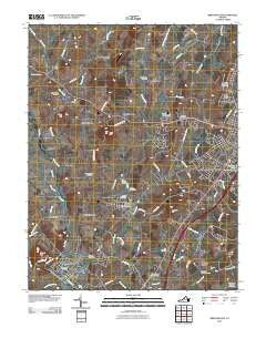 Bridgewater Virginia Historical topographic map, 1:24000 scale, 7.5 X 7.5 Minute, Year 2010