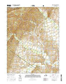 Briery Branch Virginia Current topographic map, 1:24000 scale, 7.5 X 7.5 Minute, Year 2016