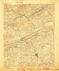 Bristol Virginia Historical topographic map, 1:125000 scale, 30 X 30 Minute, Year 1902