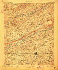 Bristol Virginia Historical topographic map, 1:125000 scale, 30 X 30 Minute, Year 1902