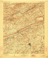 Bristol Virginia Historical topographic map, 1:125000 scale, 30 X 30 Minute, Year 1902