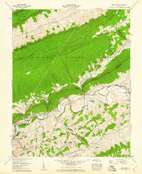 Broadford Virginia Historical topographic map, 1:24000 scale, 7.5 X 7.5 Minute, Year 1958