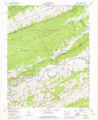 Broadford Virginia Historical topographic map, 1:24000 scale, 7.5 X 7.5 Minute, Year 1958