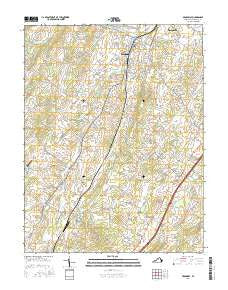 Broadway Virginia Current topographic map, 1:24000 scale, 7.5 X 7.5 Minute, Year 2016
