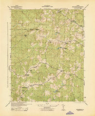 Brokenburg Virginia Historical topographic map, 1:31680 scale, 7.5 X 7.5 Minute, Year 1942
