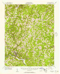 Brookneal Virginia Historical topographic map, 1:62500 scale, 15 X 15 Minute, Year 1956