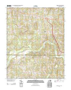 Brosville Virginia Historical topographic map, 1:24000 scale, 7.5 X 7.5 Minute, Year 2013