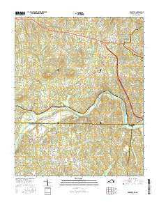 Brosville Virginia Current topographic map, 1:24000 scale, 7.5 X 7.5 Minute, Year 2016
