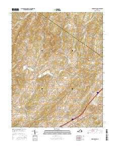 Brownsburg Virginia Current topographic map, 1:24000 scale, 7.5 X 7.5 Minute, Year 2016