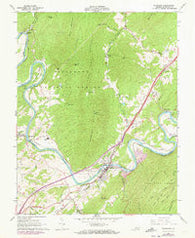 Buchanan Virginia Historical topographic map, 1:24000 scale, 7.5 X 7.5 Minute, Year 1961