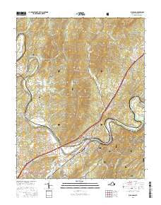 Buchanan Virginia Current topographic map, 1:24000 scale, 7.5 X 7.5 Minute, Year 2016