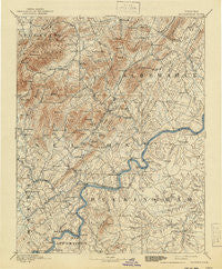 Buckingham Virginia Historical topographic map, 1:125000 scale, 30 X 30 Minute, Year 1892