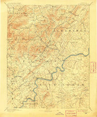 Buckingham Virginia Historical topographic map, 1:125000 scale, 30 X 30 Minute, Year 1892