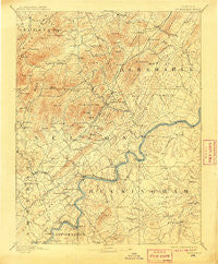 Buckingham Virginia Historical topographic map, 1:125000 scale, 30 X 30 Minute, Year 1892