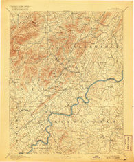 Buckingham Virginia Historical topographic map, 1:125000 scale, 30 X 30 Minute, Year 1892