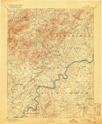 Buckingham Virginia Historical topographic map, 1:125000 scale, 30 X 30 Minute, Year 1892