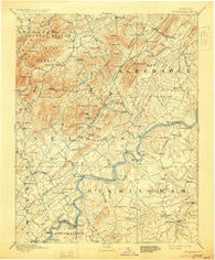 Buckingham Virginia Historical topographic map, 1:125000 scale, 30 X 30 Minute, Year 1892