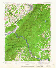 Buena Vista Virginia Historical topographic map, 1:62500 scale, 15 X 15 Minute, Year 1950